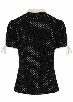 Hell Bunny Miffy Polkadot 40's Blouse Black 10 Hell Bunny Miffy Polkadot 40's Blouse Black -Hearts & Roses Sales hell bunny HLB60084 miffy blouse blk 5 1024x1024