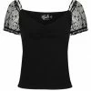 Hell Bunny Amandine 50's Top Black
