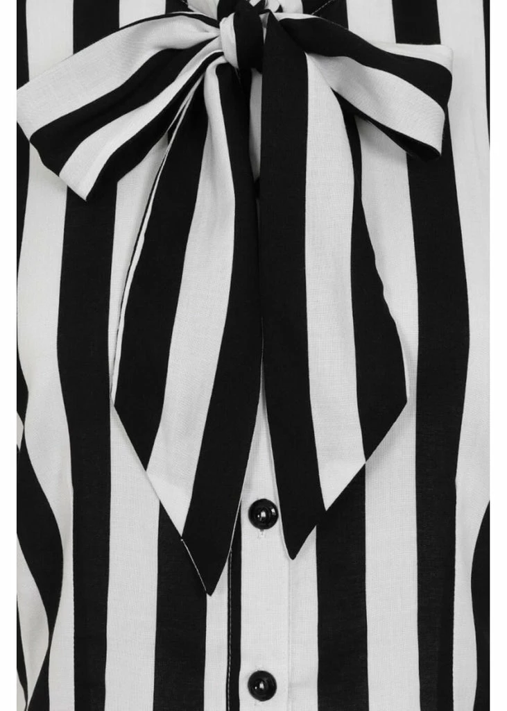 Hell Bunny Juno 40's Blouse Black White 4 Hell Bunny Juno 40's Blouse Black White - Image 4