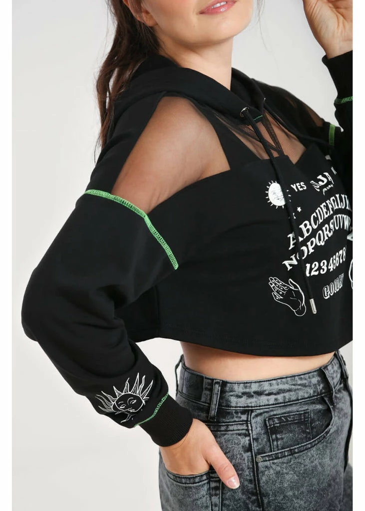 Hell Bunny Ouija Hoodie Black 5 Hell Bunny Ouija Hoodie Black - Image 5