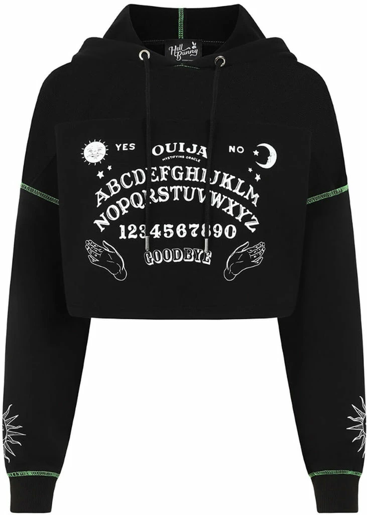 Hell Bunny Ouija Hoodie Black 1 Hell Bunny Ouija Hoodie Black