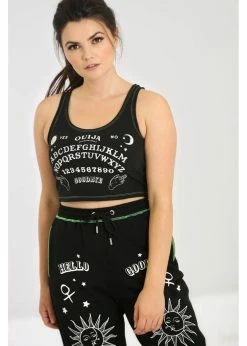 Hell Bunny Ouija Crop Top Black