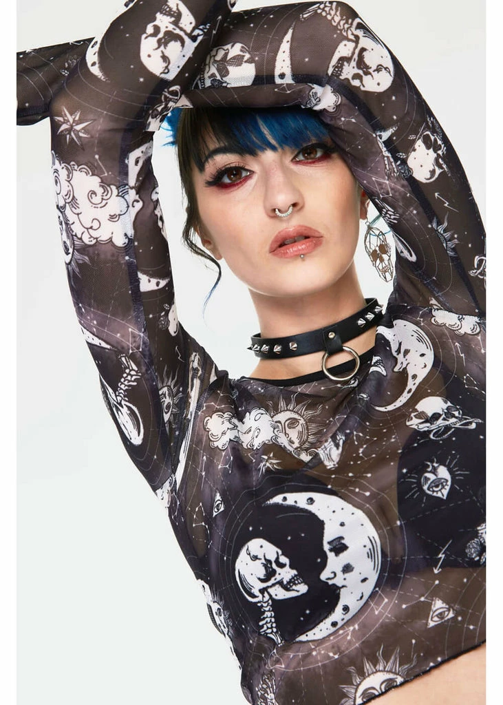 Jawbreaker Moonstone Mesh Top Black 1 Jawbreaker Moonstone Mesh Top Black