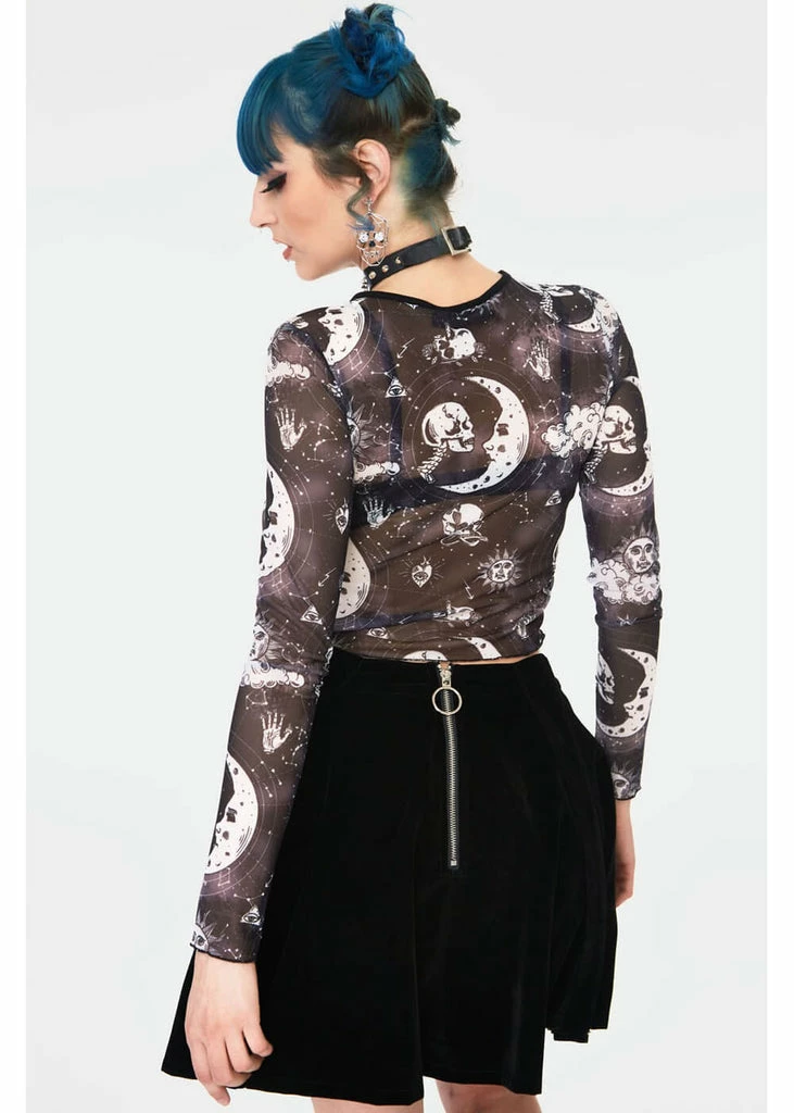 Jawbreaker Moonstone Mesh Top Black 4 Jawbreaker Moonstone Mesh Top Black - Image 4