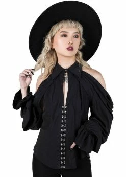 Killstar Devil's Advocate Blouse Black -Hearts & Roses Sales killstar KSRA003373 devils advocate blouse blk 3 1024x1024