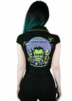 Killstar Vince Ray Kon-Tiki Crop 50's Shirt Black -Hearts & Roses Sales killstar KSRA003725 kon tiki crop shirt blk 4 714af5b7 0b0b 4f2e 914d 89da1994630c 1024x1024