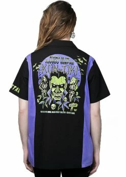 Killstar Vince Ray Kon-Tiki 50's Bowling Shirt Black 4 Killstar Vince Ray Kon-Tiki 50's Bowling Shirt Black -Hearts & Roses Sales killstar KSRA003729 kon tiki bowling shirt blk 2 1024x1024