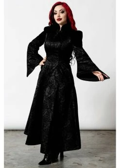 Alternative view of Killstar Vyolet Brocade Coat Black