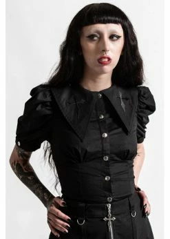 Killstar Kikimora Cross Top Black