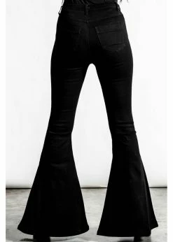 Killstar Unholy Trinity Flare 70's Trousers Black 4 Killstar Unholy Trinity Flare 70's Trousers Black -Hearts & Roses Sales killstar KSRA004072 unholy trinity trousers blk 1 1024x1024