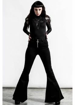 Killstar Unholy Trinity Flare 70's Trousers Black 5 Killstar Unholy Trinity Flare 70's Trousers Black -Hearts & Roses Sales killstar KSRA004072 unholy trinity trousers blk 2 1024x1024