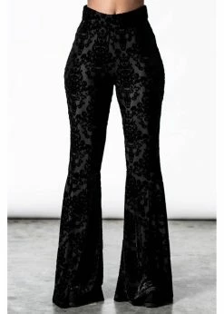 Killstar Lucifuge Bell Bottoms Trousers Black