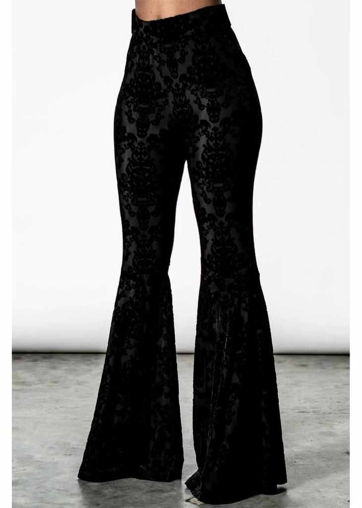 Killstar Lucifuge Bell Bottoms Trousers Black 3 Killstar Lucifuge Bell Bottoms Trousers Black - Image 3