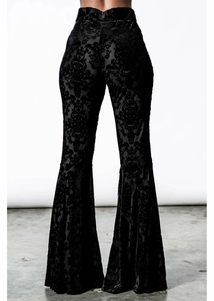 Killstar Lucifuge Bell Bottoms Trousers Black 2 Killstar Lucifuge Bell Bottoms Trousers Black - Image 2