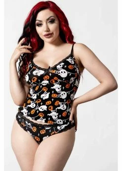 Killstar Haunted Pumpkin Cami Top Black
