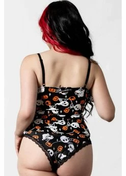Alternative view of Killstar Haunted Pumpkin Cami Top Black