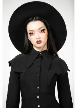 Killstar Magda Winged Shirt Blouse Black