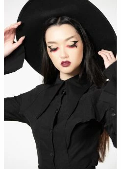 Killstar Magda Winged Shirt Blouse Black 8 Killstar Magda Winged Shirt Blouse Black -Hearts & Roses Sales killstar KSRA005076 magda shirt blk 2 f6a54042 3be9 480f 8be9 c0742fbd4017 1024x1024