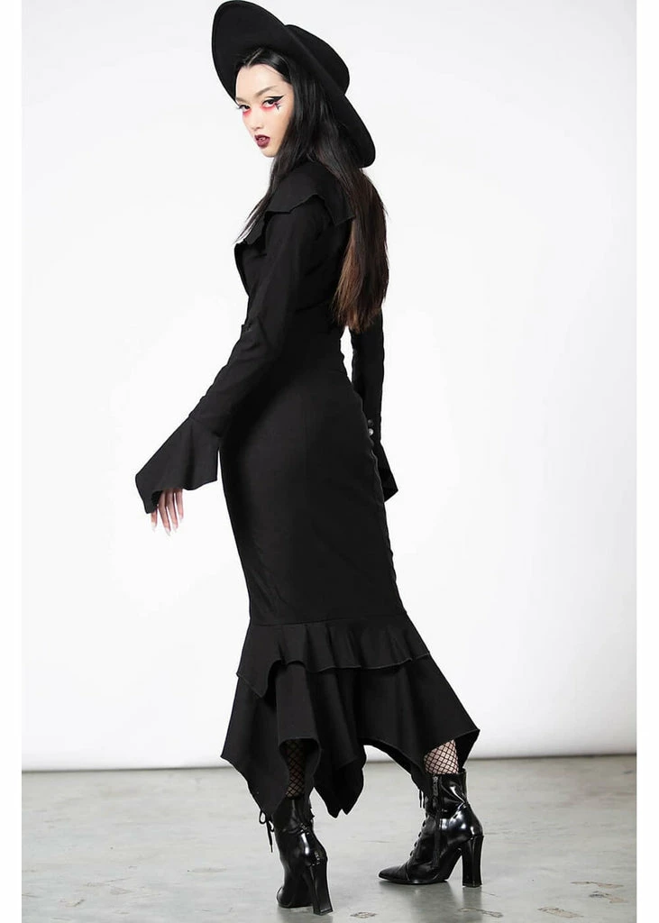Killstar Magda Winged Shirt Blouse Black 5 Killstar Magda Winged Shirt Blouse Black - Image 5