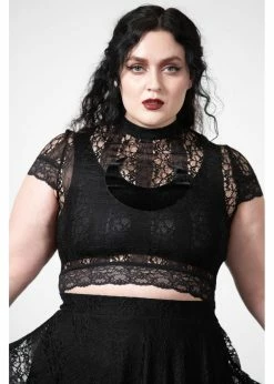 Killstar Moon Rays Lace Crop Top Black 5 Killstar Moon Rays Lace Crop Top Black -Hearts & Roses Sales killstar KSRA005164 moon rays crop top blk 2 1024x1024