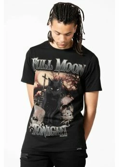 Alternative view of Killstar Full Moon Cat T-Shirt Black