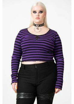 Killstar Chimera Stripe Top Purple 7 Killstar Chimera Stripe Top Purple -Hearts & Roses Sales killstar KSRA006230 chimera top purple 0 1024x1024