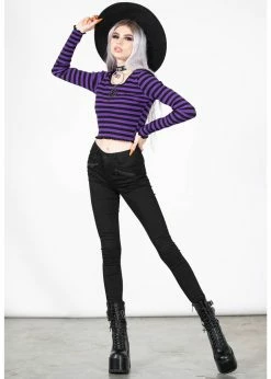 Killstar Chimera Stripe Top Purple 9 Killstar Chimera Stripe Top Purple -Hearts & Roses Sales killstar KSRA006230 chimera top purple 2 1024x1024