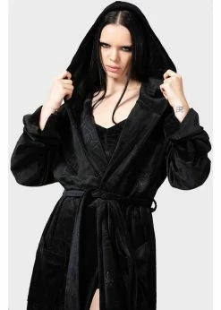 Killstar Webbed Robe Black -Hearts & Roses Sales killstar KSRA007789 webbed robe blk 1 1024x1024