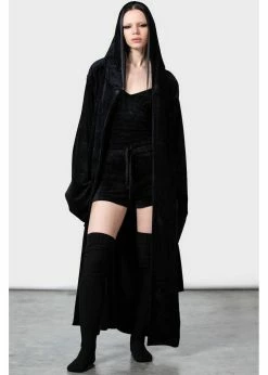 Killstar Webbed Robe Black -Hearts & Roses Sales killstar KSRA007789 webbed robe blk 4 1024x1024