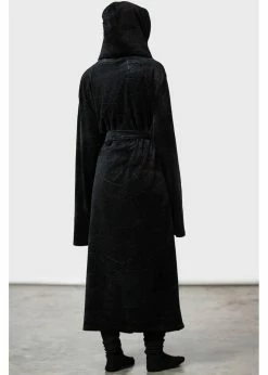 Killstar Webbed Robe Black -Hearts & Roses Sales killstar KSRA007789 webbed robe blk 5 1024x1024