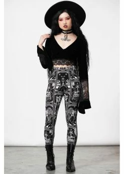 Killstar Artisan Tarot Leggings Black