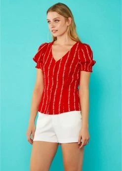 Alternative view of Minueto Rachel Serendipity 60's Blouse Red