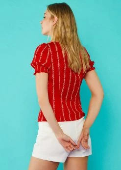 Minueto Rachel Serendipity 60's Blouse Red -Hearts & Roses Sales minueto 211116 rachel top red 1 1024x1024