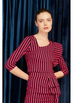 Minueto Bridget Stripe 70's Top Pink 5 Minueto Bridget Stripe 70's Top Pink -Hearts & Roses Sales minueto 212051 bridget stripe top pink 0 1024x1024