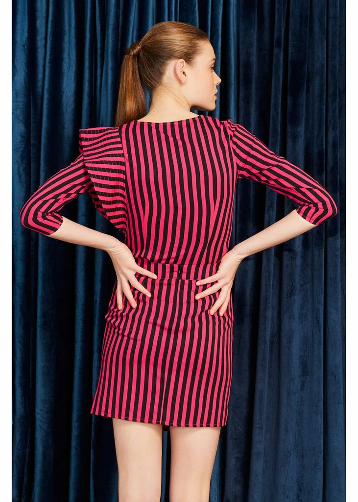 Minueto Bridget Stripe 70's Top Pink 2 Minueto Bridget Stripe 70's Top Pink - Image 2