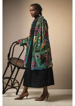 One Hundred Stars Flower Vase Boyfriend Jacket Green -Hearts & Roses Sales one hundred stars BOYFLVGRN flower vase boyfriend jacket grn 3 1024x1024