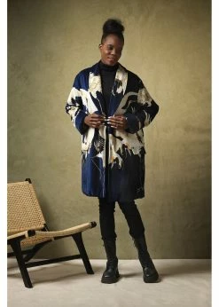 One Hundred Stars Stork Boyfriend Jacket Navy Blue