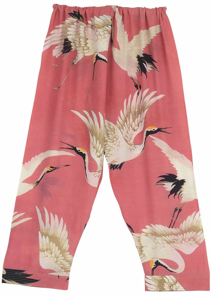 One Hundred Stars Stork Crepe Trousers Lipstick Pink