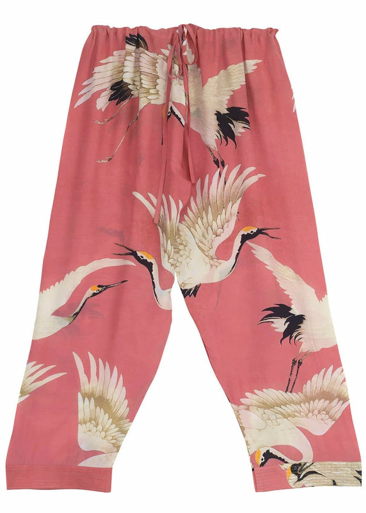 One Hundred Stars Stork Crepe Trousers Lipstick Pink - Image 3