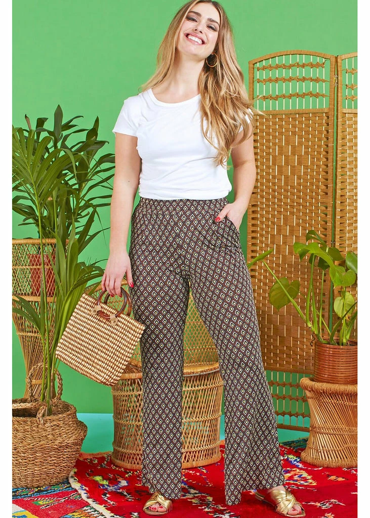 Onjenu Hannah Jewel 70's Trousers Brown Yellow 1 Onjenu Hannah Jewel 70's Trousers Brown Yellow