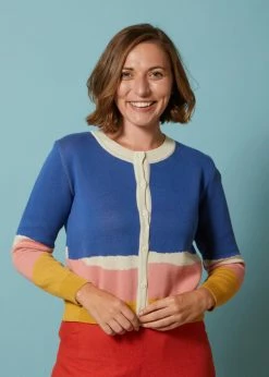Palava Vera Cardigan Cacti Jacquard 40's Cardigan Blue -Hearts & Roses Sales palava VERBLUCAC vera cacti cardigan blue 2 1024x1024