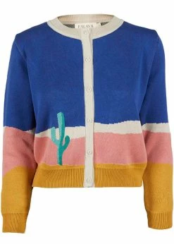 Palava Vera Cardigan Cacti Jacquard 40's Cardigan Blue -Hearts & Roses Sales palava VERBLUCAC vera cacti cardigan blue 5 1024x1024