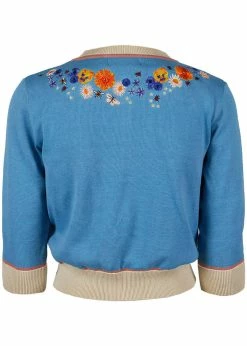 Alternative view of Palava Vera Cardigan Edible Flowers 40's Cardigan Chalk Blue