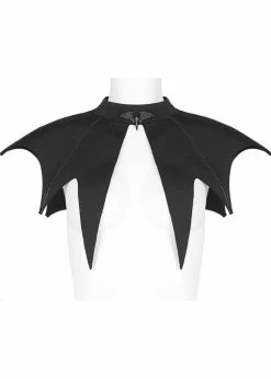 Punk Rave Bat Capelet Black