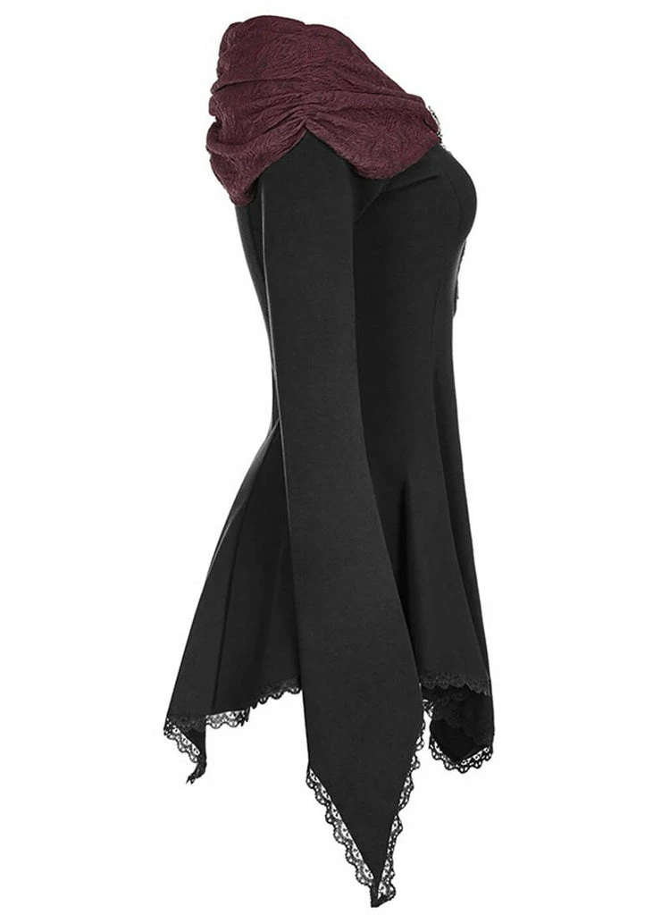 Punk Rave Beauteous Olorea Top Black Red 5 Punk Rave Beauteous Olorea Top Black Red - Image 5
