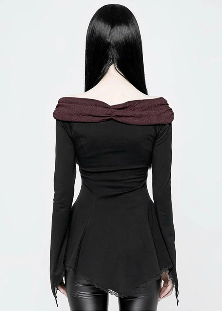 Punk Rave Beauteous Olorea Top Black Red 6 Punk Rave Beauteous Olorea Top Black Red - Image 6
