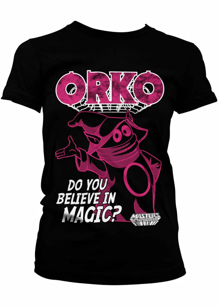 Retro Movies Masters Of The Universe Orko Girly T-Shirt Black