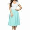 Steady Clothing High Waist Thrills 50's Swing Skirt Mint